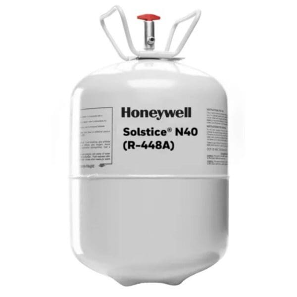 Honeywell Santaklor M40 refrigerant tank with valve.