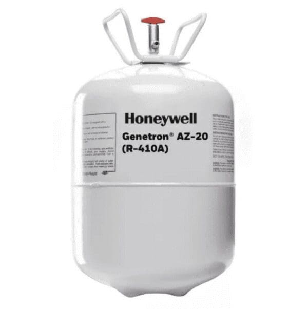 A Honeywell refrigerant gas cylinder for cooling systems.