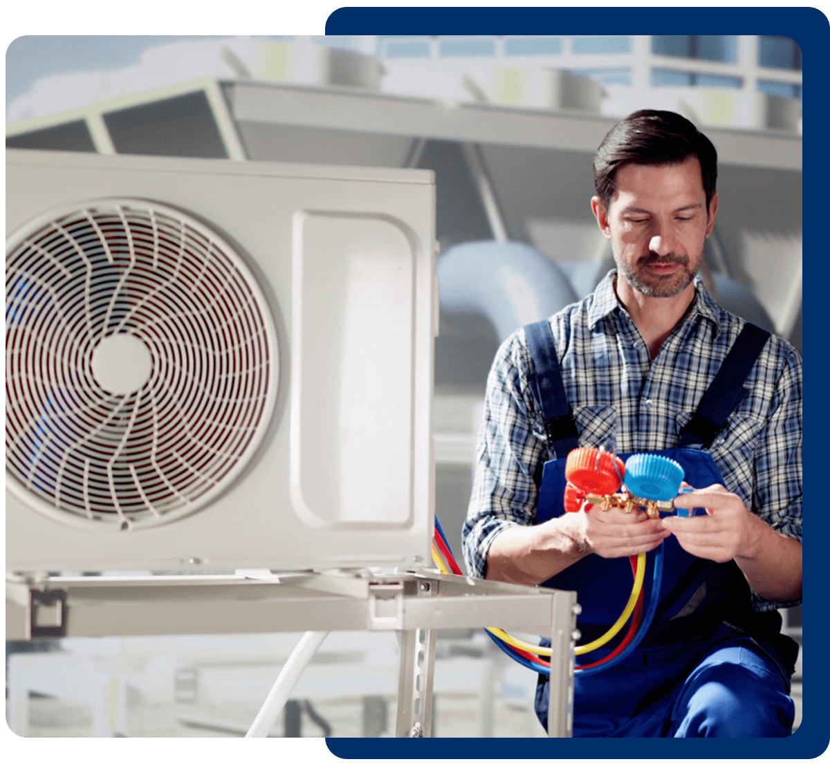 Air conditioner maintenance work